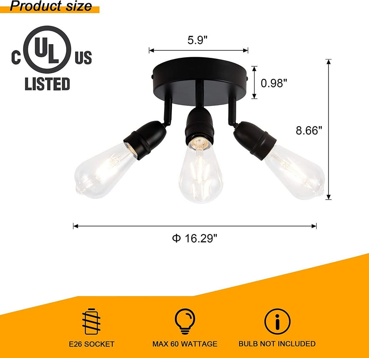 black flush mount ceiling light farmhouse