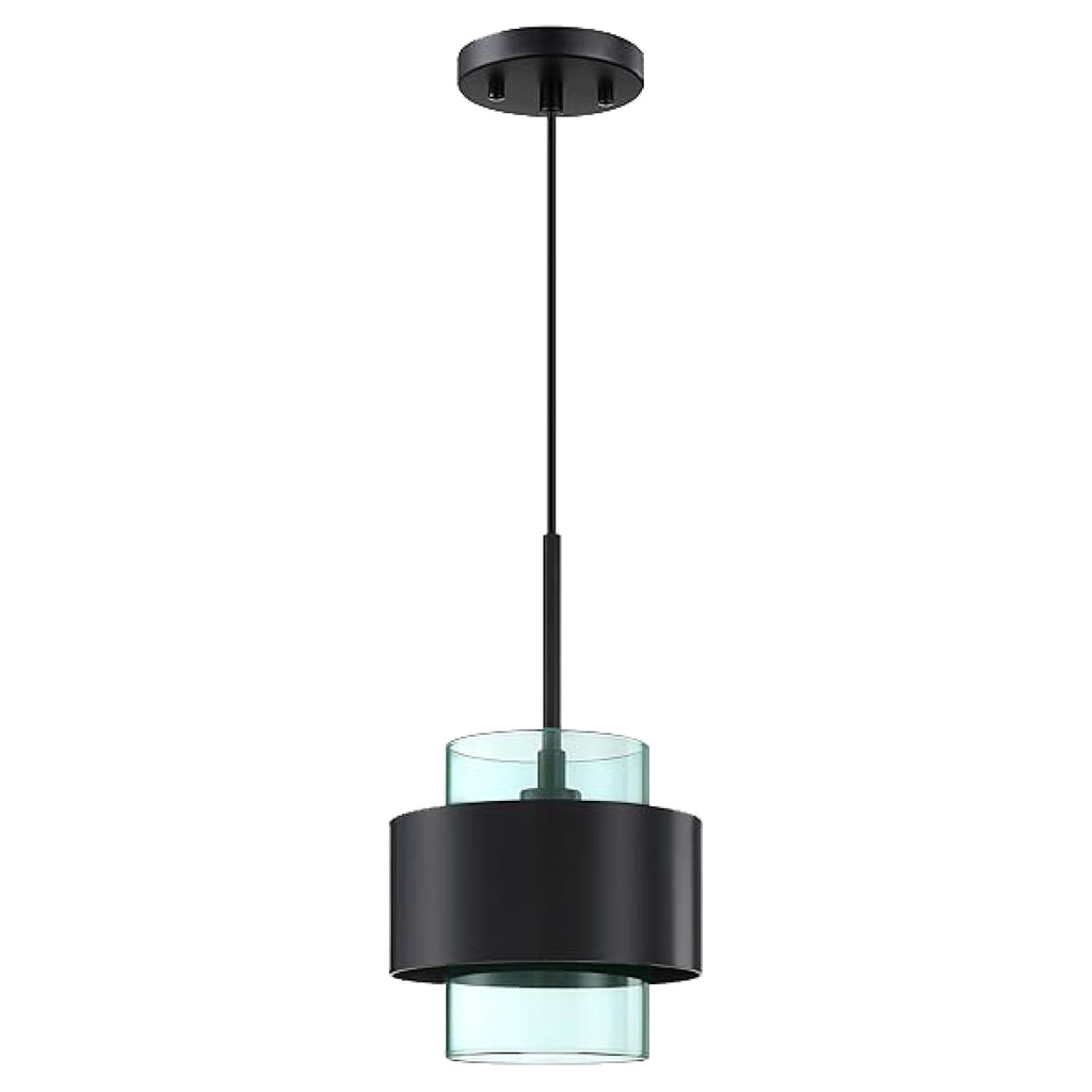 3 Pack farmhouse island lights black and green pendant light heavy duty metal and glass hanging lights