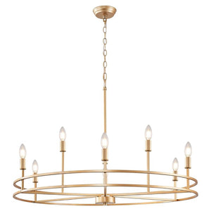 9-Light dining room pendant light Gold chandelier lighting