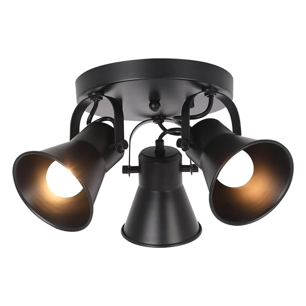 3-Light Industrial kitchen light black fixture light iron ceiling light