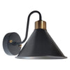 2-pack vintage sconce light black and gold fixture light steel wall light