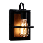 1-bulbs Modern sconce lamp black and walnut wall light iron and wood bathroom light