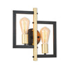 2-Light modern wall light black and gold vanities lights iron fixture light