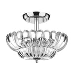 2-Light modern ceiling light in ceiling silver kitchen lights steel and glass flush mount light