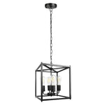 4 light farmhouse pendant light black kitchen light metal cage hanging light