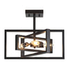 3-Lights Industrial kitchen island light Black light fixture semi flush pendant lighting