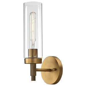 E26 base tubular led industrial sconce light antique and transparent wall lights iron and glass wall lamp fixtures