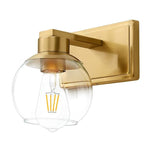 2 Pack modern fixtures light gold and clear wall lights brass and glass bathroom lights