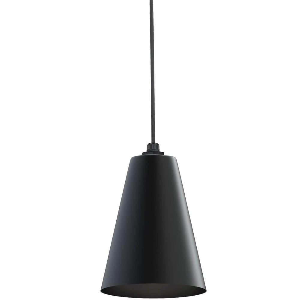 8.5 inch Cone hanging lamp matte black pendant light steel light fixtures