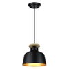 55 Inch industrial pendant light black and gold hanging light steel and wood island lights