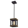 9" Farmhouse hanging light ‎textured black and walnut kitchen light iron and wood pendant light