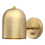 Set of 2 modern sconce light golden vanity light brass wall light