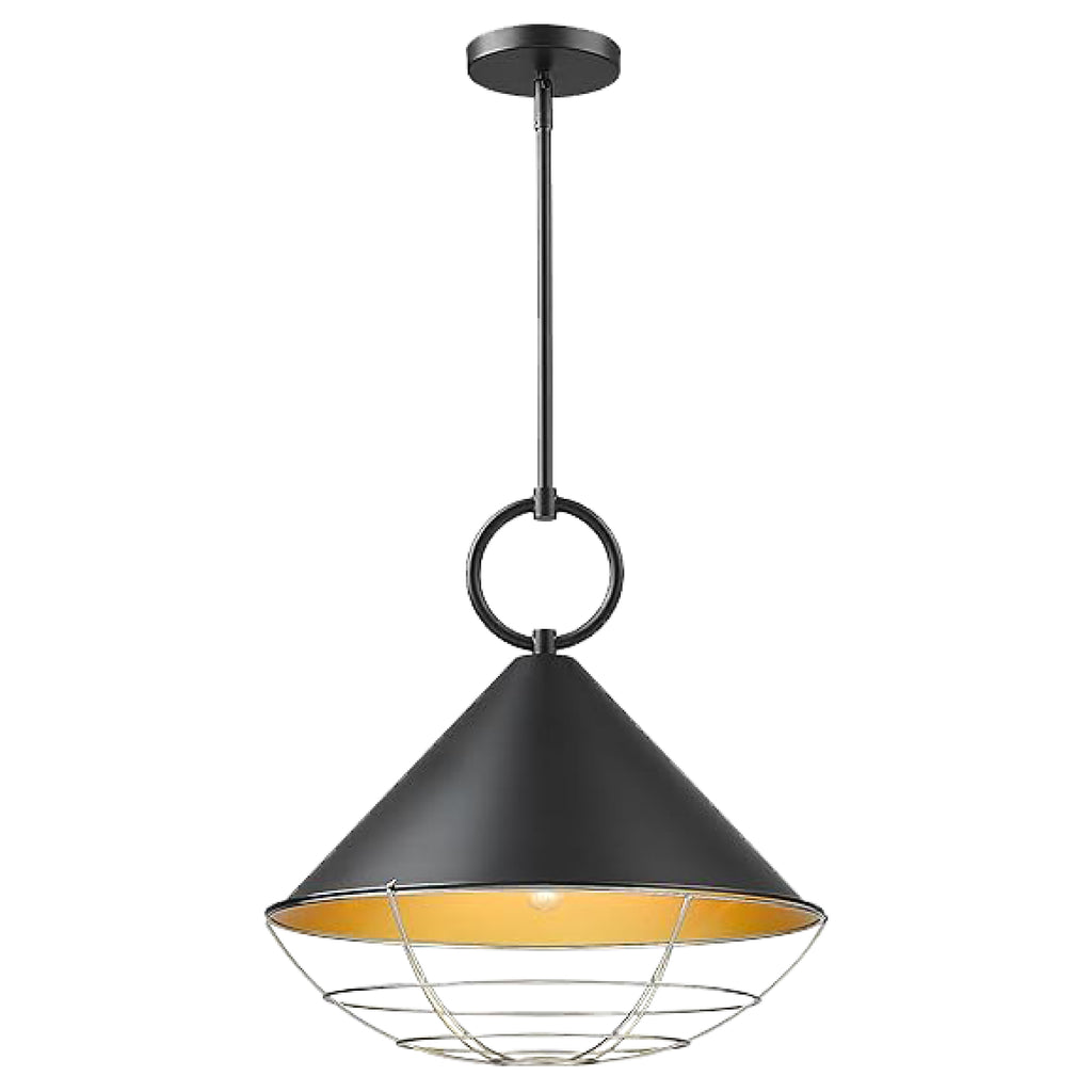 3-Light farmhouse pendant light black and gold hanging lighting steel island lights