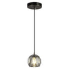 Adjustable braided cord kitchen light ‎black and smoke light fixture metal and crystal pendant light