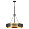 5-Light drum Industrial light fixture Black pendant lighting kitchen island hanging light