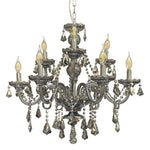 9 Light crystal chandelier light black light fixture vintage candle pendant lighting