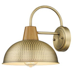 1-light farmhouse barn wall light gold sconce lighting brass and wood fixture light