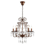 5-Lights crystal chandelier light bronze kitchen light farmhouse living room lights