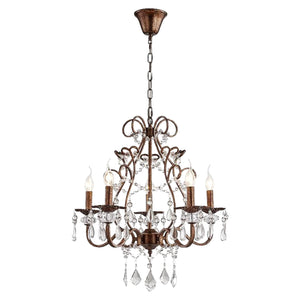 5-Lights crystal chandelier light bronze kitchen light farmhouse living room lights