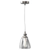 E26 base farmhouse hanging light brushed nickel pendant light steel and glass kitchen light