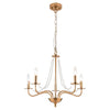 5 Light farmhouse chandelier light gold kitchen light vintage hanging pendant light fixture