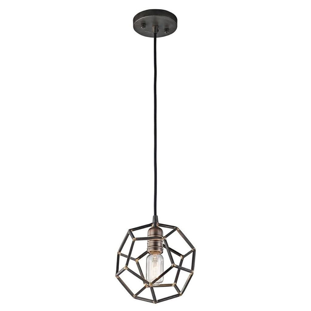 1-Light transitional kichlen lamp black hanging light steel and glass pendant light