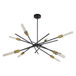 8-Light adjustable kitchen light black chandelier light sputnik industrial swag pendant light