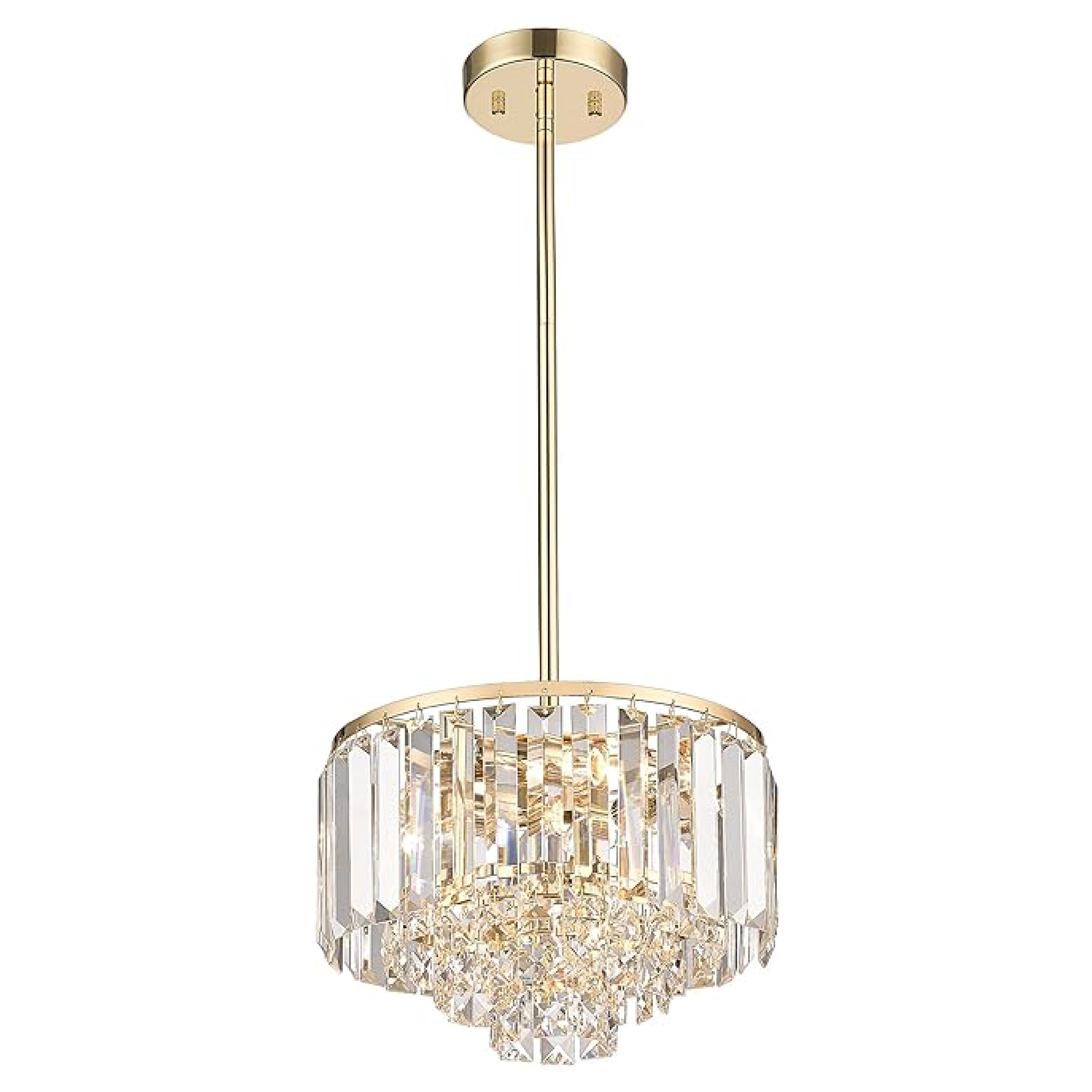 Modern crystal chandelier lights Gold kitchen island pendant light fixture