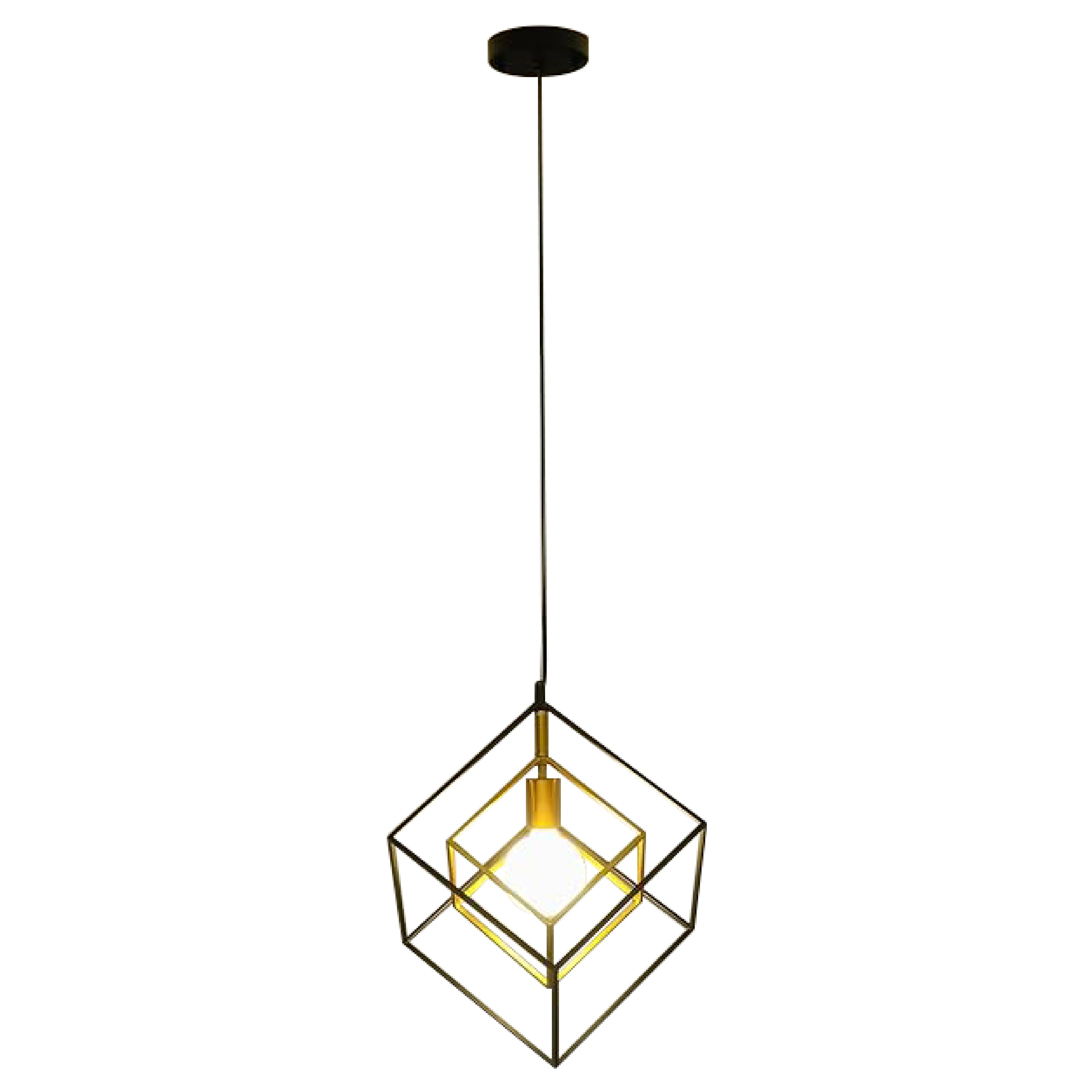 Farmhouse cage light fixture black brass finish kitchen light industrial cube home lighting