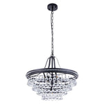 4 tiers crystal chandelier light black dining lighting teardrop light fixture