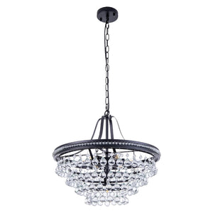 4 tiers crystal chandelier light black dining lighting teardrop light fixture