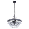 4 tiers crystal chandelier light black dining lighting teardrop light fixture