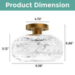 E26 industrial ceiling light gold light fixture iron and glass kitchen light