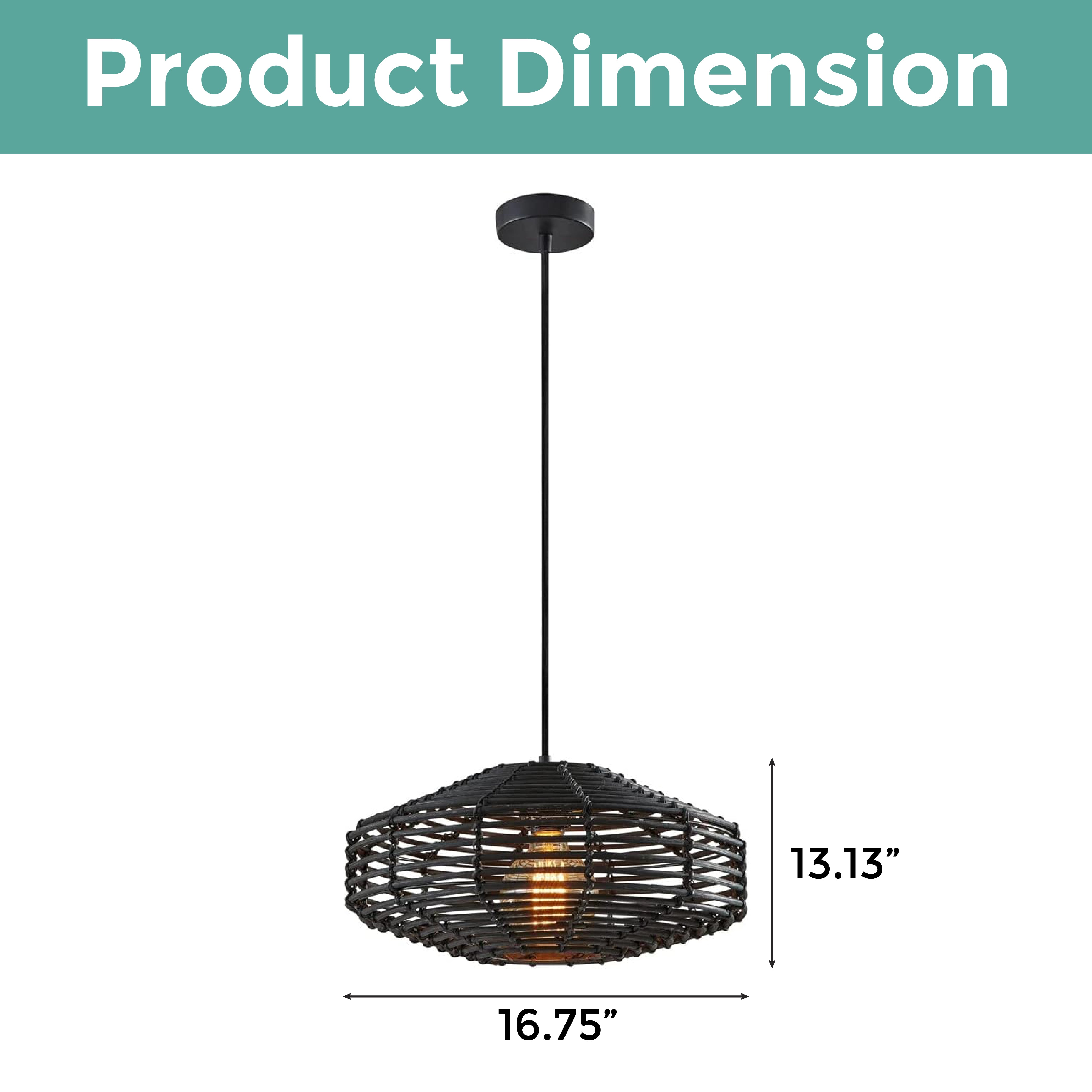 Farmhouse pendant light black rattan pendant light kitchen island hanging lights