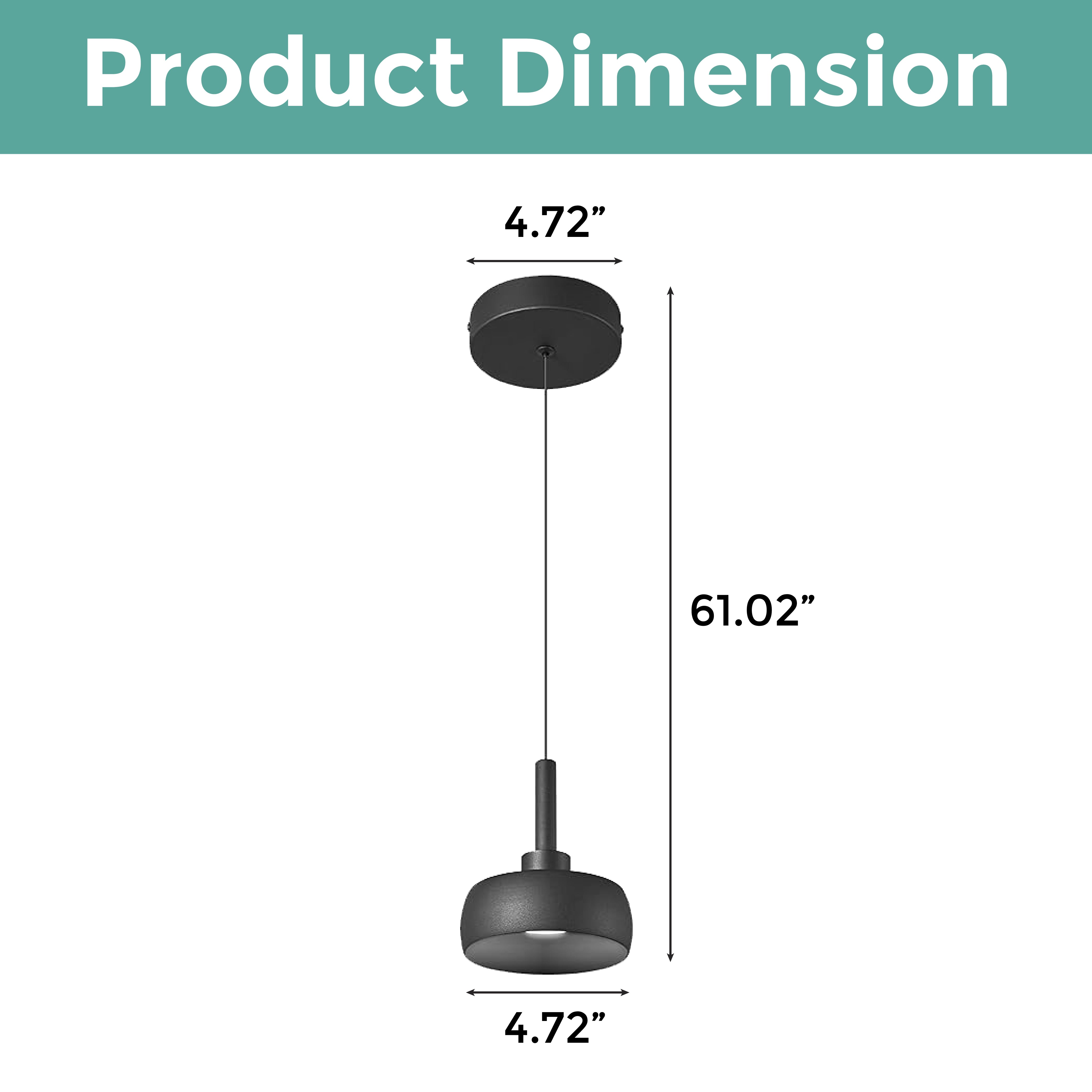 3 Pack modern pendant lights black hanging light metal island lamp