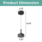 3 Pack modern pendant lights black hanging light metal island lamp