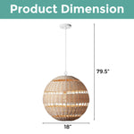 Globe pendant light woven hanging light metal globe light