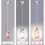 ‎1-light Abstract Purple kitchen decor Art Glass Pendant Lights Metal Over sink lighting fixtures