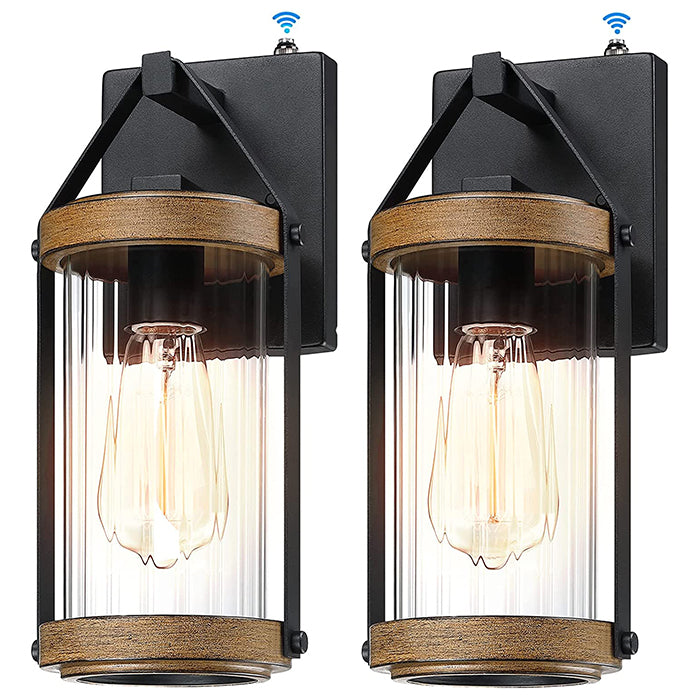 2 pack dusk to dawn outdoor wall light fixture exterior lantern wall sconce