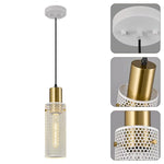 3 Pack E26 bulb pendant light white and gold hanging lighting iron island lights