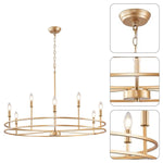 9-Light dining room pendant light Gold chandelier lighting