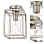 1 Light contemporary light fixture ‎silver kitchen light glass and nickel ceiling lighting