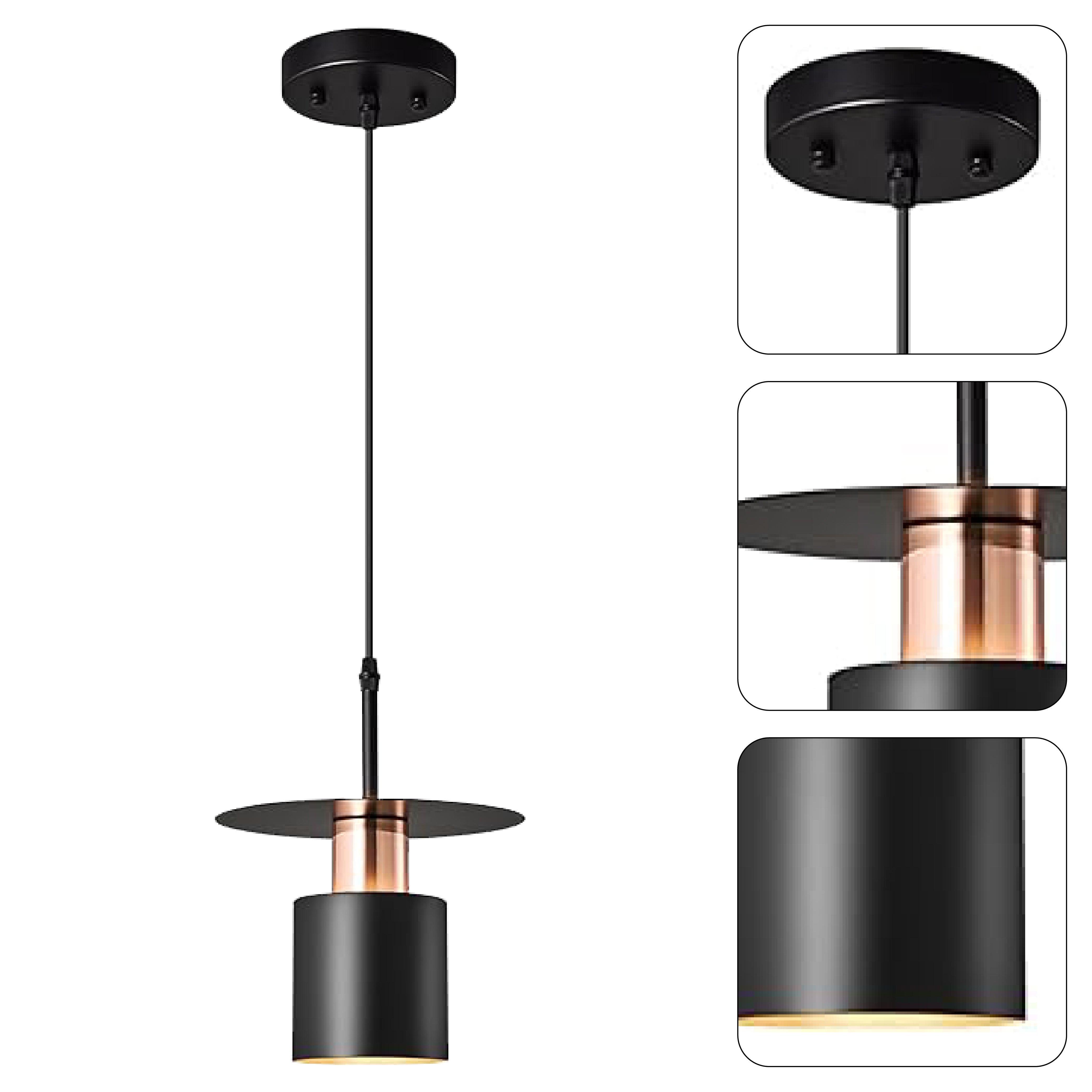 3-pack industrial kitchen light black pendant light industrial hanging light