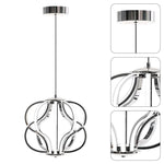 LED light pendant lights 4000K Silver dining light Aluminum hanging lights