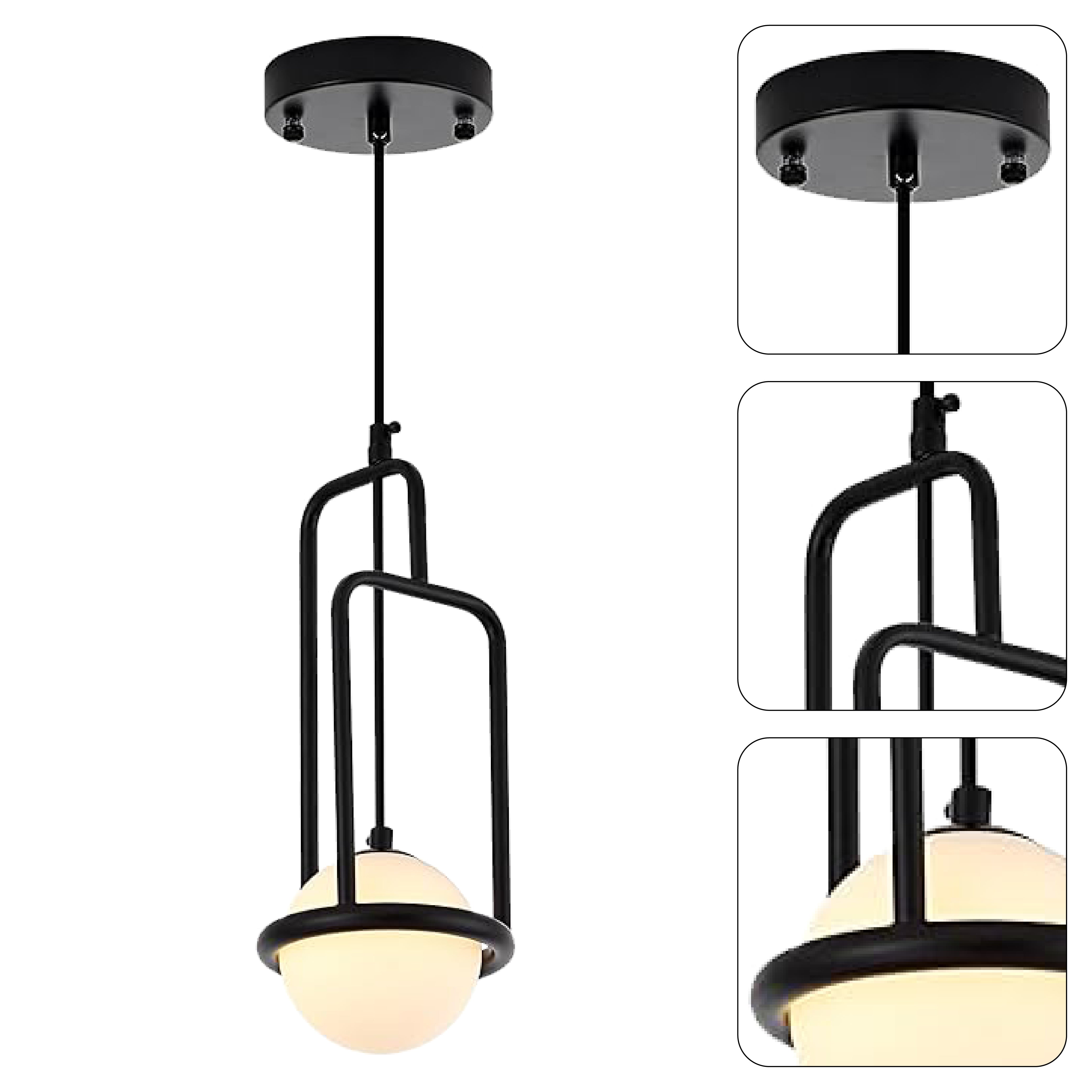 3 pack contemporary pendant light black island light glass light fixtures