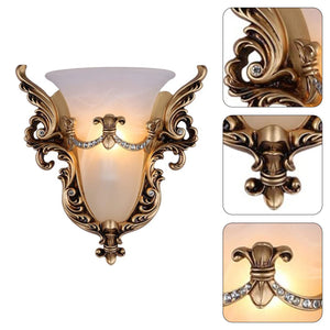 E26 bulb industrial mount light gold and white fixtures light resin and glass wall light