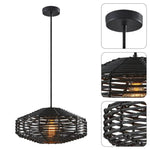 Farmhouse pendant light black rattan pendant light kitchen island hanging lights