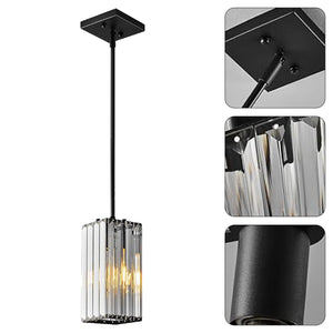 3-pack crystallight fixture black kitchen light rectangle kitchen island pendant light