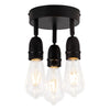 3 light ceiling light fixture black farmhouse flush mount ceiling lamp