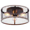 3 light rust ceiling light fixture industrial cage semi flush mount ceiling lamp farmhouse lighting